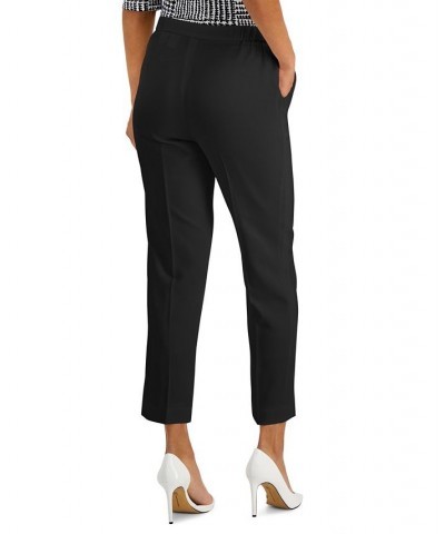 Petite Mid-Rise Straight-Leg Pants Blue $43.61 Pants