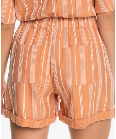 Juniors' Sweeter Place Striped Pull-On Shorts Toasted Nut Bico Stripe $18.00 Shorts