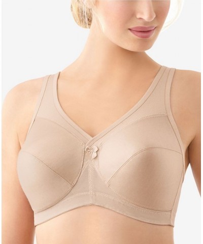 Women's Full Figure Plus Size MagicLift Active Wirefree Support Bra Brown $25.78 Bras