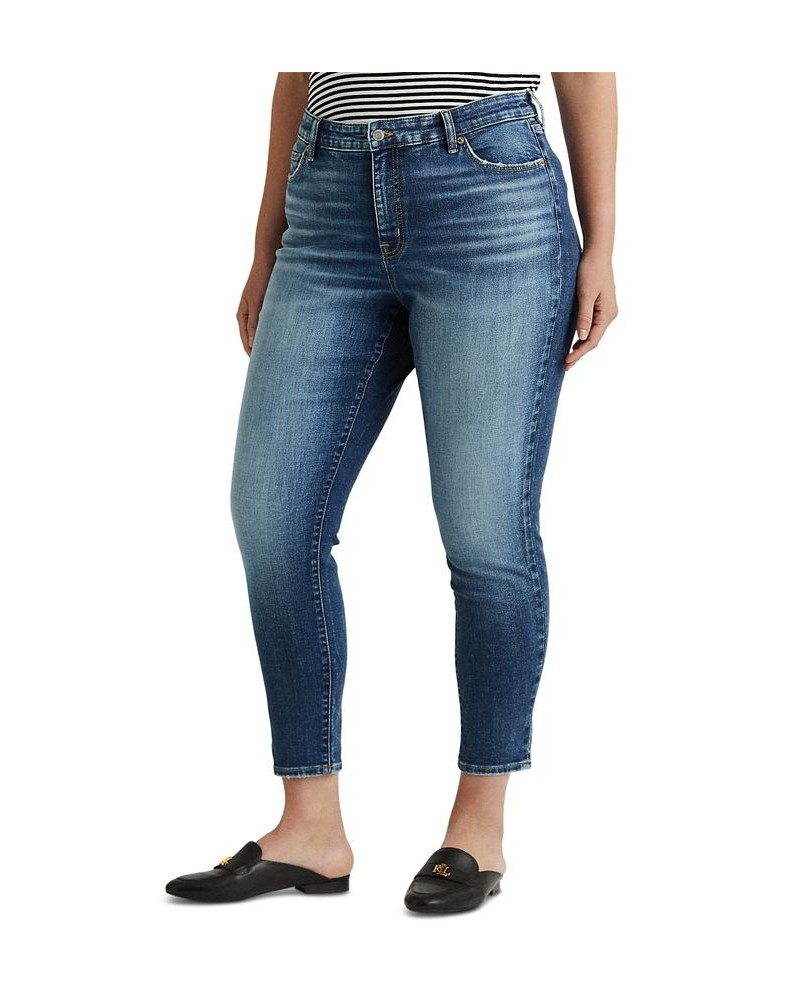 Plus-Size High-Rise Skinny Ankle Jeans Legacy Wash $40.00 Jeans