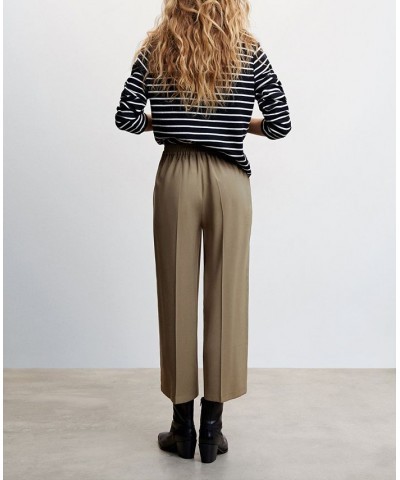 Women's High-Waist Palazzo Pants Tan/Beige $26.40 Pants