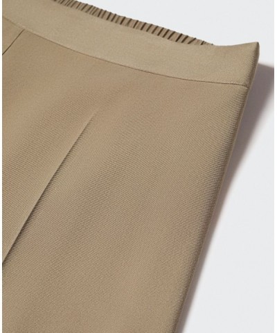 Women's High-Waist Palazzo Pants Tan/Beige $26.40 Pants