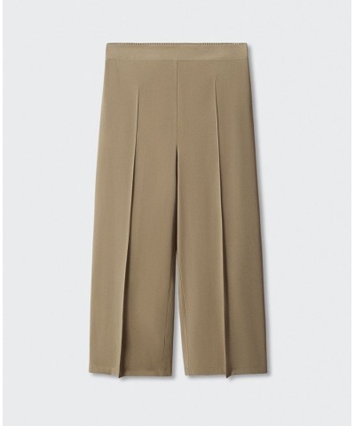 Women's High-Waist Palazzo Pants Tan/Beige $26.40 Pants