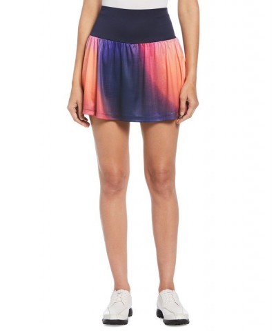 Women's Digitized-Ombré-Print Golf Skort Peacoat $24.64 Skirts