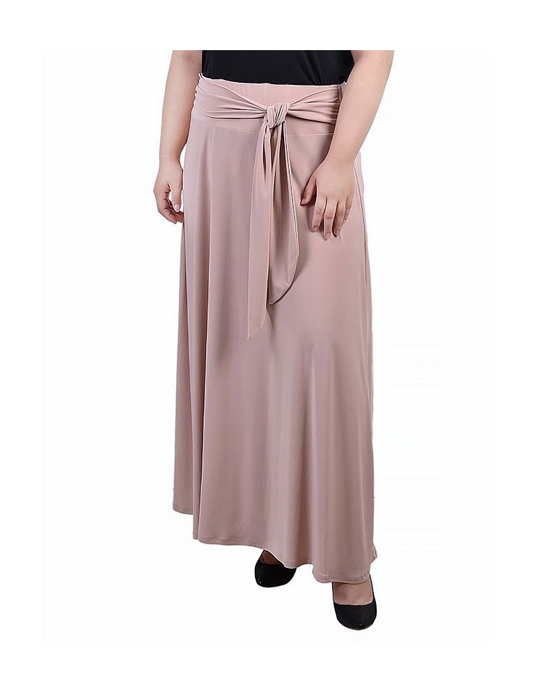 Plus Size Maxi with Sash Waist Tie Skirt Doeskin $15.05 Skirts