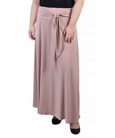 Plus Size Maxi with Sash Waist Tie Skirt Doeskin $15.05 Skirts