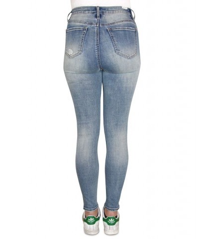 Juniors' Ripped Faded Skinny Jeans Light Wash $14.50 Jeans