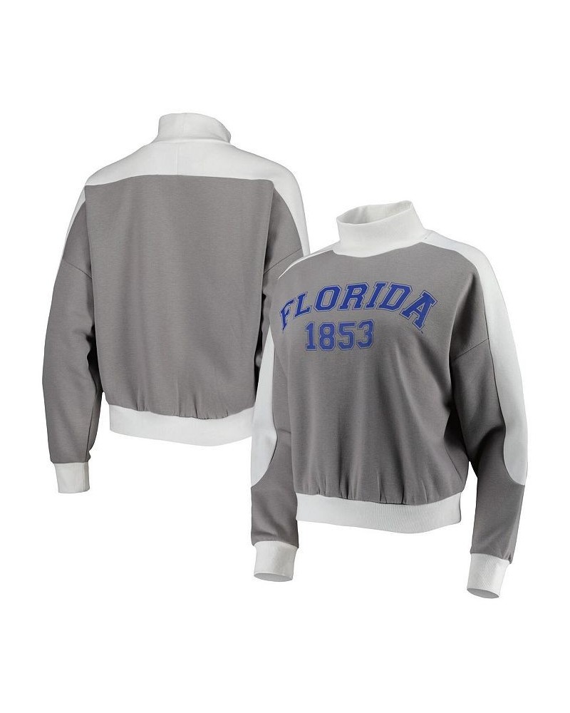 Women's Gray Florida Gators Make it a Mock Sporty Pullover Sweatshirt Gray $34.44 Sweatshirts