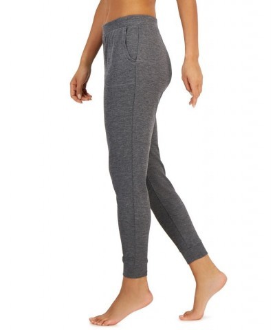 Women's Heather Waffle Sleep Jogger Pants Pewter Heather B30 $10.68 Sleepwear