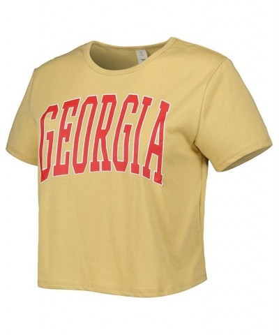 Women's Tan Georgia Bulldogs Core Fashion Cropped T-shirt Tan $21.99 Tops