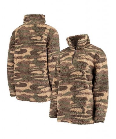 Women's Camo Los Angeles Dodgers Sherpa Quarter-Zip Jacket Camo $38.40 Jackets