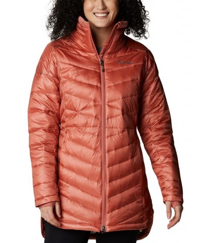 Women's Joy Peak Plush Novelty Puffer Jacket Red $39.96 Jackets