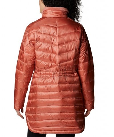 Women's Joy Peak Plush Novelty Puffer Jacket Red $39.96 Jackets