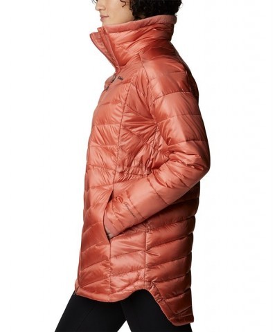 Women's Joy Peak Plush Novelty Puffer Jacket Red $39.96 Jackets