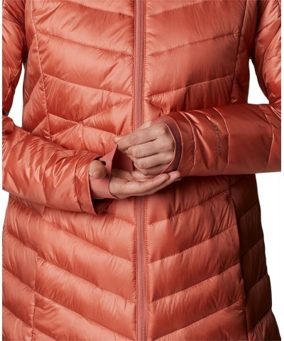 Women's Joy Peak Plush Novelty Puffer Jacket Red $39.96 Jackets