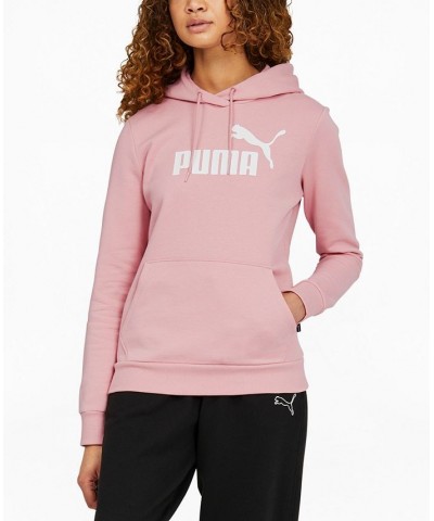 Women's Essentials Logo Fleece Sweatshirt Hoodie Pink $20.72 Sweatshirts