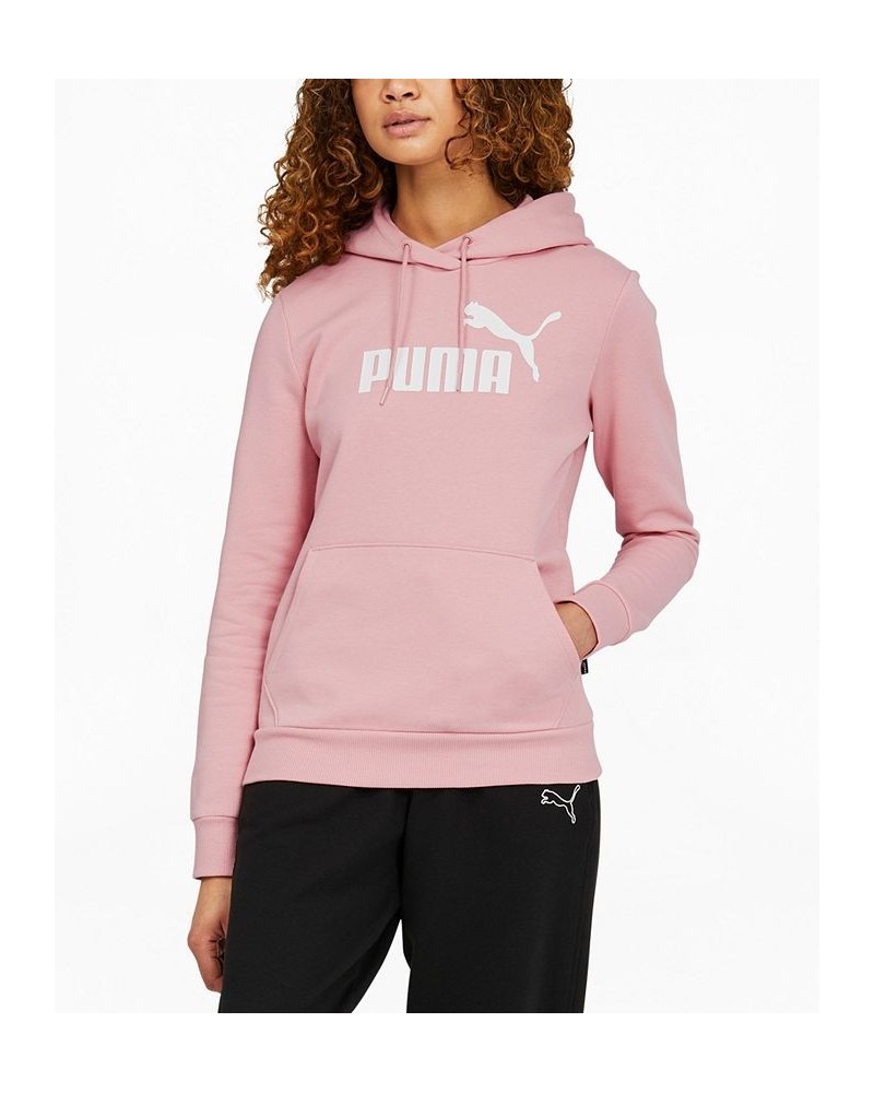 Women's Essentials Logo Fleece Sweatshirt Hoodie Pink $20.72 Sweatshirts