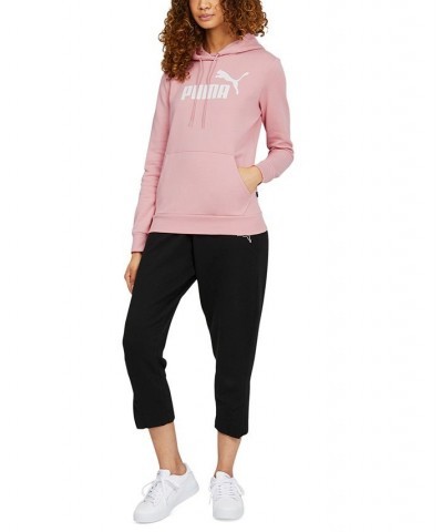 Women's Essentials Logo Fleece Sweatshirt Hoodie Pink $20.72 Sweatshirts