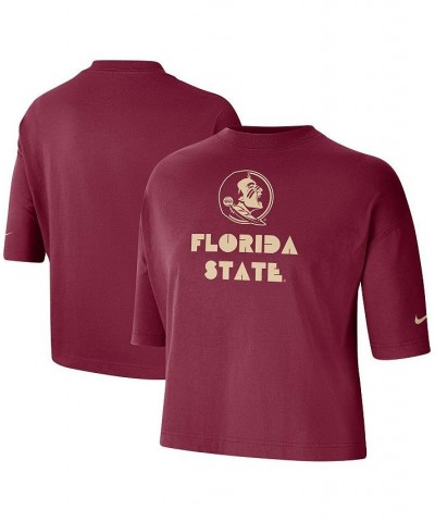 Women's Garnet Florida State Seminoles Crop Performance T-shirt Garnet $22.50 Tops