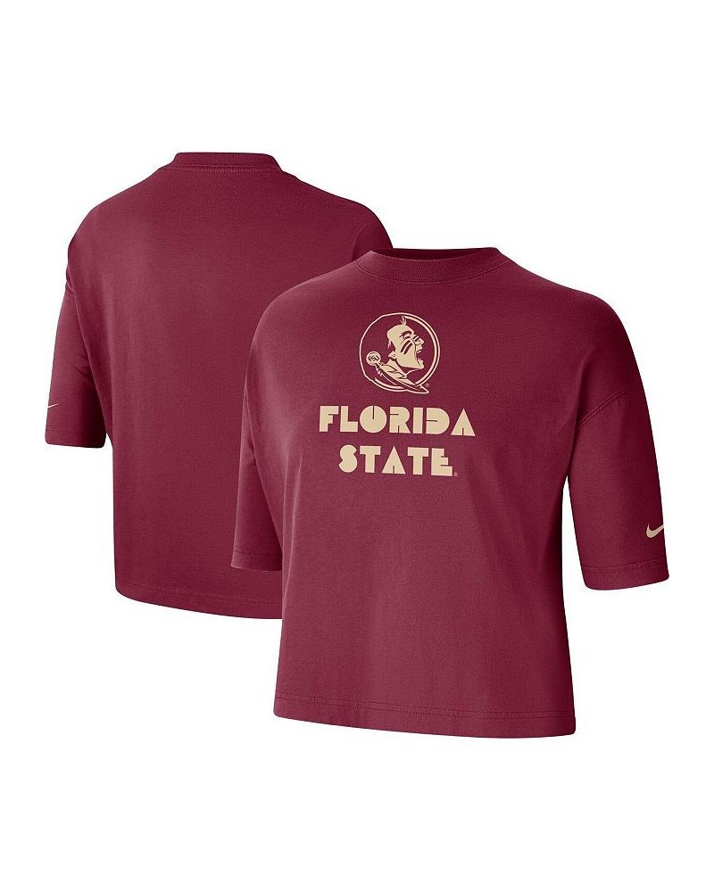 Women's Garnet Florida State Seminoles Crop Performance T-shirt Garnet $22.50 Tops