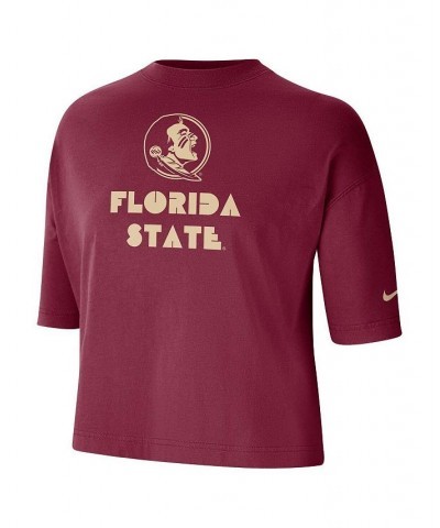 Women's Garnet Florida State Seminoles Crop Performance T-shirt Garnet $22.50 Tops