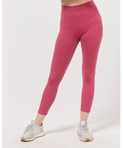 Hybrid Legging High Waist Crop Leggings 23" for Women Pink $35.26 Pants