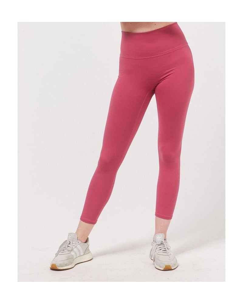 Hybrid Legging High Waist Crop Leggings 23" for Women Pink $35.26 Pants