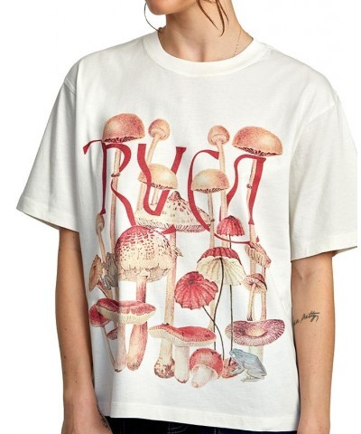 Juniors' Terrarium Anyday Cotton Short-Sleeve T-Shirt Vintage White $25.50 Tops