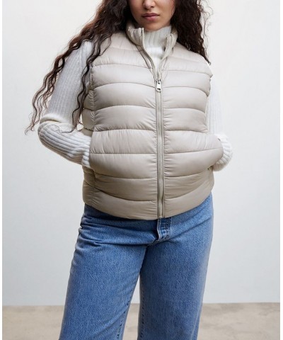 Women's Ultra-Light Quilted Gilet Gray $33.59 Jackets