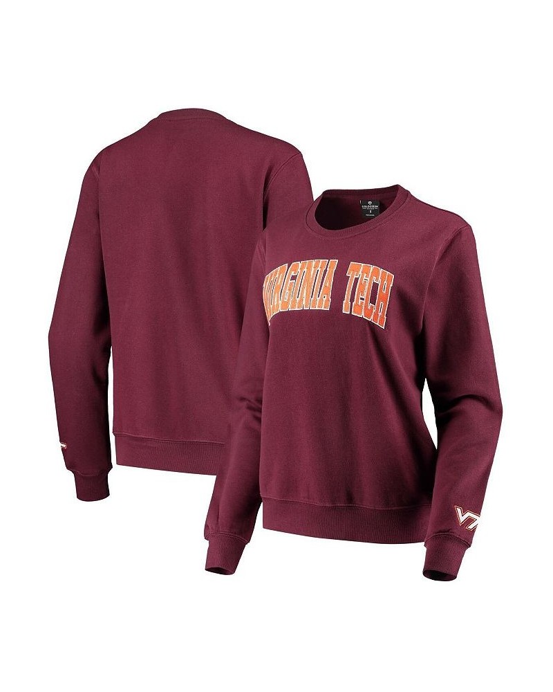 Women's Maroon Virginia Tech Hokies Campanile Pullover Sweatshirt Maroon $23.10 Sweatshirts