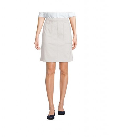 Women's Mid Rise Elastic Waist Pull On Knockabout Chino Skort Light stone $31.37 Skirts