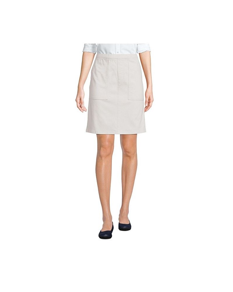 Women's Mid Rise Elastic Waist Pull On Knockabout Chino Skort Light stone $31.37 Skirts