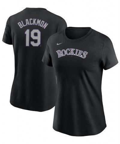 Women's Charlie Blackmon Black Colorado Rockies Name Number T-shirt Black $22.50 Tops