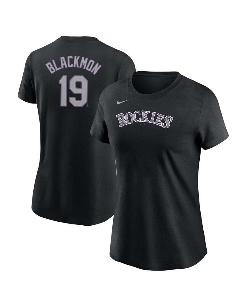 Women's Charlie Blackmon Black Colorado Rockies Name Number T-shirt Black $22.50 Tops