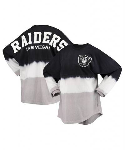 Women's Branded Black White Las Vegas Raiders Ombre Long Sleeve T-shirt Black, White $36.55 Tops