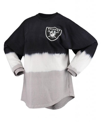 Women's Branded Black White Las Vegas Raiders Ombre Long Sleeve T-shirt Black, White $36.55 Tops