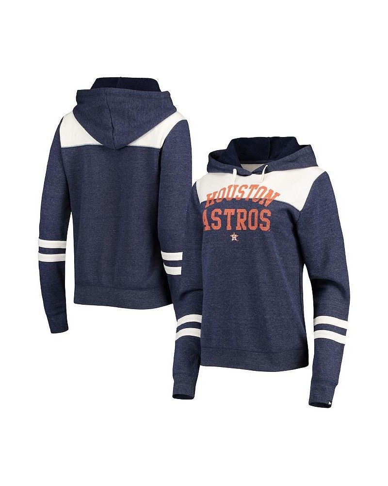 Women's Heathered Navy White Houston Astros Colorblock Tri-Blend Pullover Hoodie Heathered Navy, White $35.00 Sweatshirts