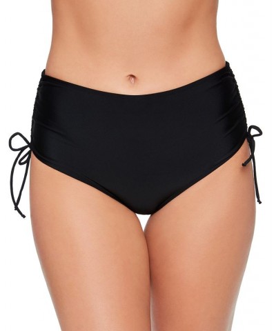 Juniors' Triangle Bikini Top & Side-Tie Bikini Bottoms Black $19.59 Swimsuits