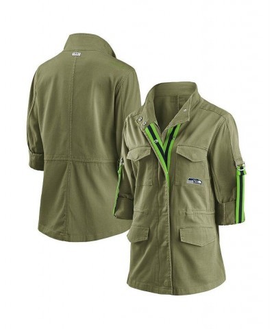 Women's Olive Seattle Seahawks Full-Zip Utility Jacket Olive $39.14 Jackets