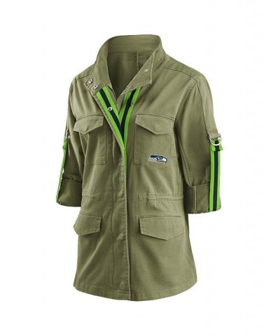 Women's Olive Seattle Seahawks Full-Zip Utility Jacket Olive $39.14 Jackets