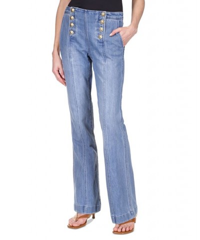 Petite Flared-Leg Sailor Jeans Angel Blue Wash $51.15 Jeans