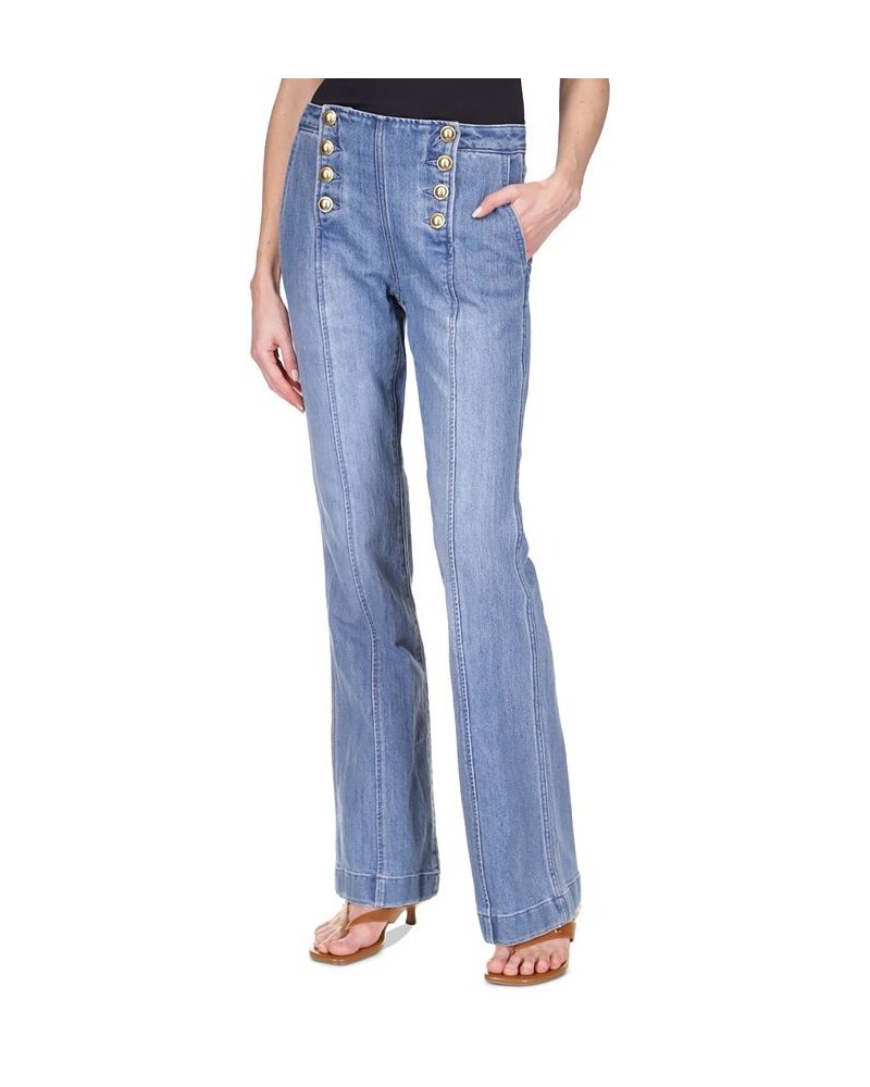 Petite Flared-Leg Sailor Jeans Angel Blue Wash $51.15 Jeans