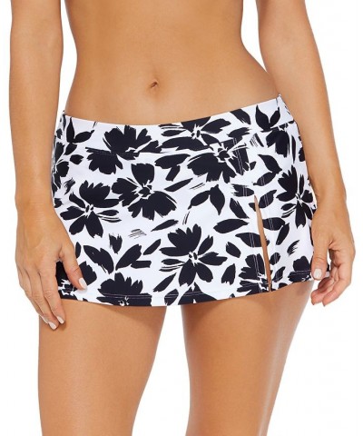 Lux Printed Pull-On Swim Skirt Black/White $21.15 Swimsuits