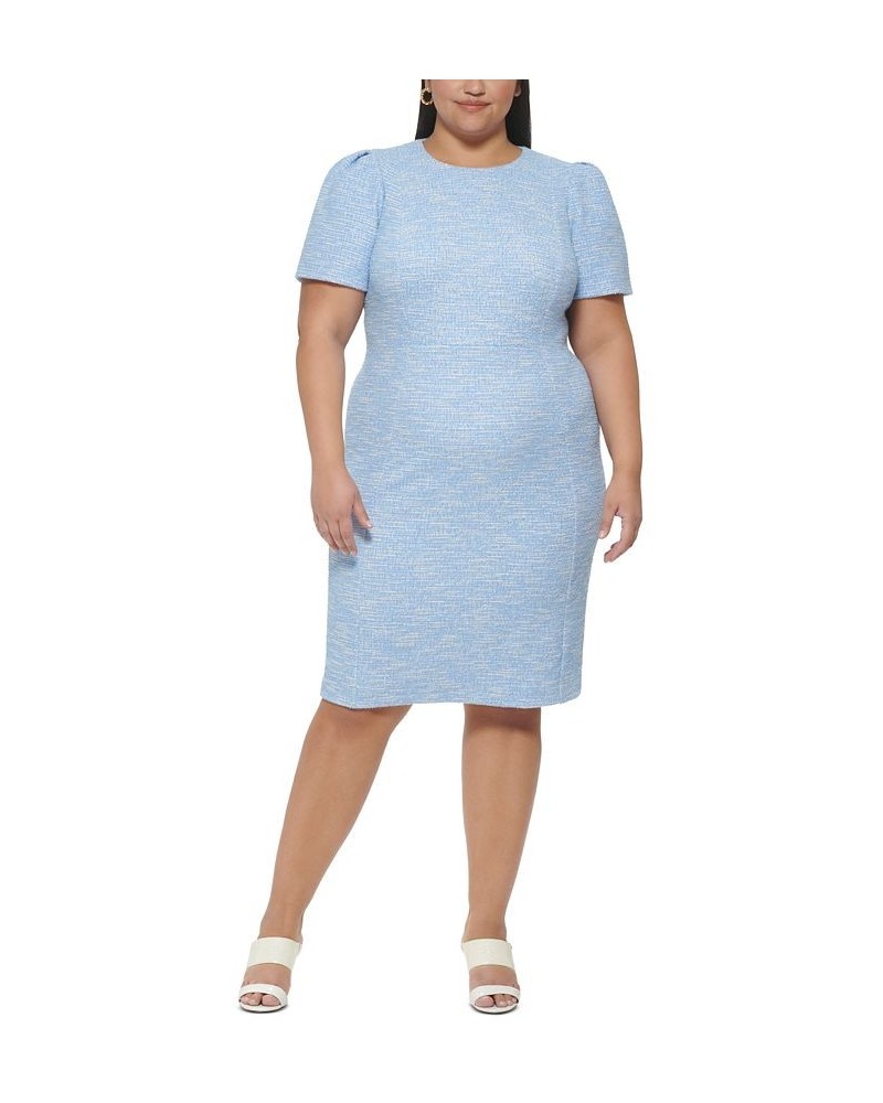 Plus Size Tweed Sheath Crewneck Dress Serene Multi $52.79 Dresses