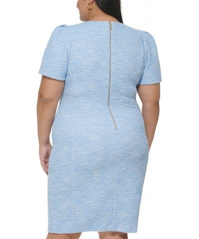 Plus Size Tweed Sheath Crewneck Dress Serene Multi $52.79 Dresses