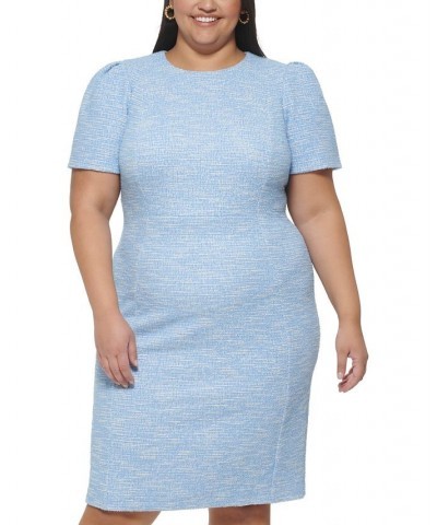 Plus Size Tweed Sheath Crewneck Dress Serene Multi $52.79 Dresses