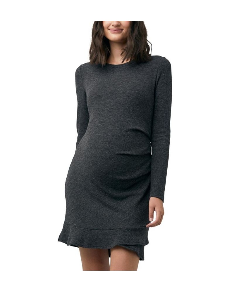 Evie Frill Hem Dress Charcoal Charcoal Marle $46.20 Dresses