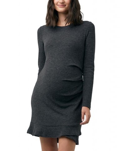 Evie Frill Hem Dress Charcoal Charcoal Marle $46.20 Dresses