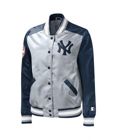 Women's Gray New York Yankees The Legend Full-Snap Jacket Gray $44.55 Jackets