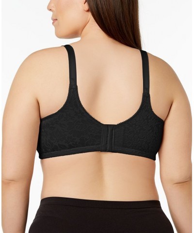 Double Support Spa Closure Wireless Bra 3372 Black $13.23 Bras